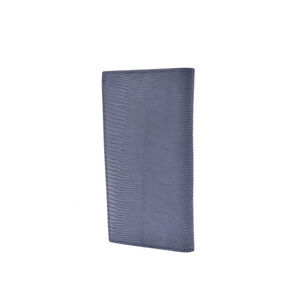 Bottega Veneta lizard bifold blue long wallet